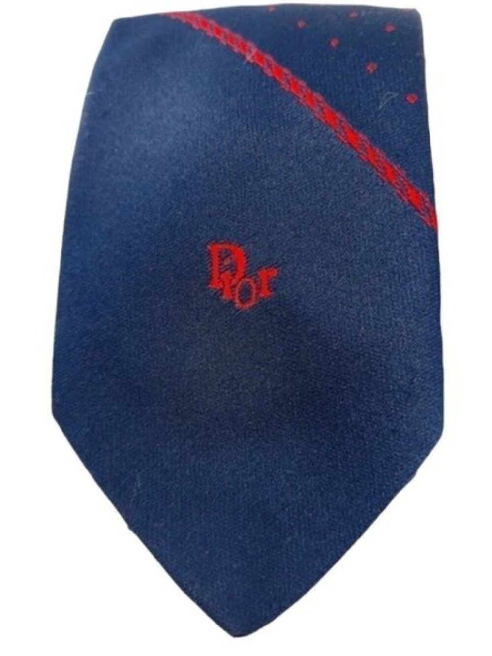 Christian Dior | Men's Navy and Red Mixed Print Tie (One Size)
